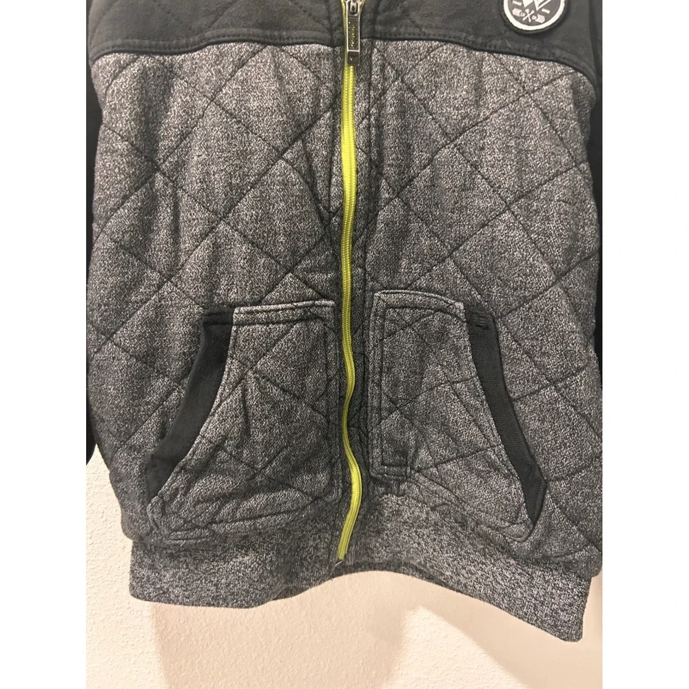 Shaun White Kids Quilted Zip Up Hoodie‎ Jacket S 6-7 Neon Yellow Lined